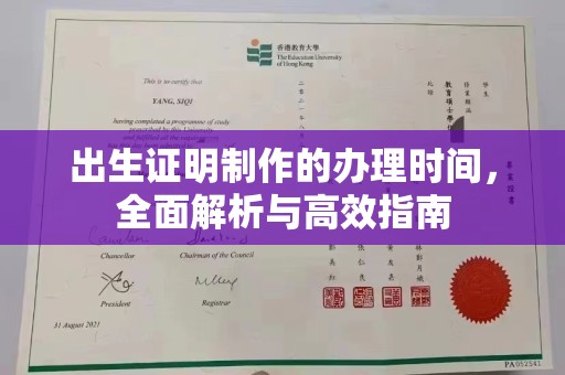 丽水出生证明制作的办理时间，全面解析与高效指南