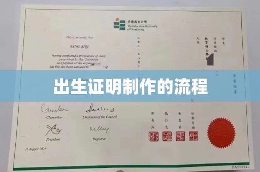 丽水出生证明制作的流程